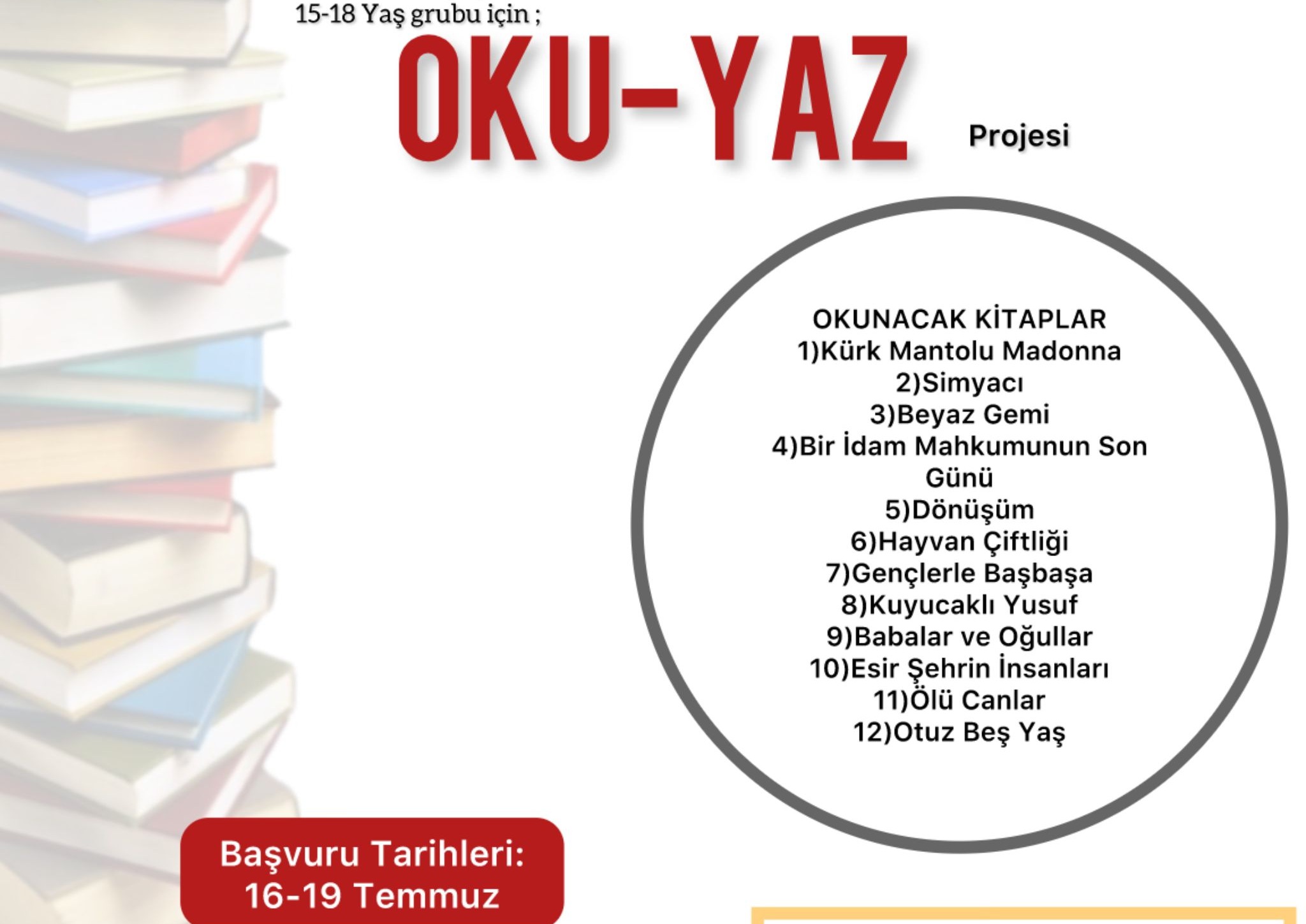 'Oku-Yaz' Projesi İle Kitap Serüveni Başlıyor
