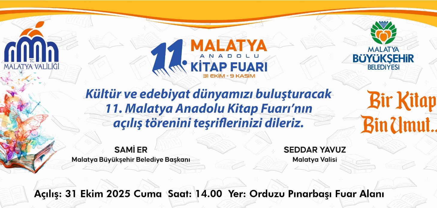 11. MALATYA ANADOLU KİTAP  VE KÜLTÜR FUARI AÇILIYOR