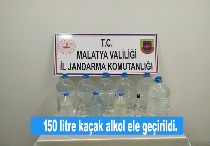 150 litre kaçak alkol ele geçirildi.