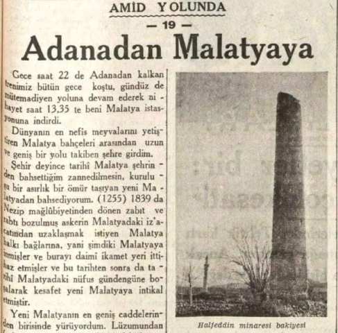 1937 Yılında Eski ve Yeni Malatya