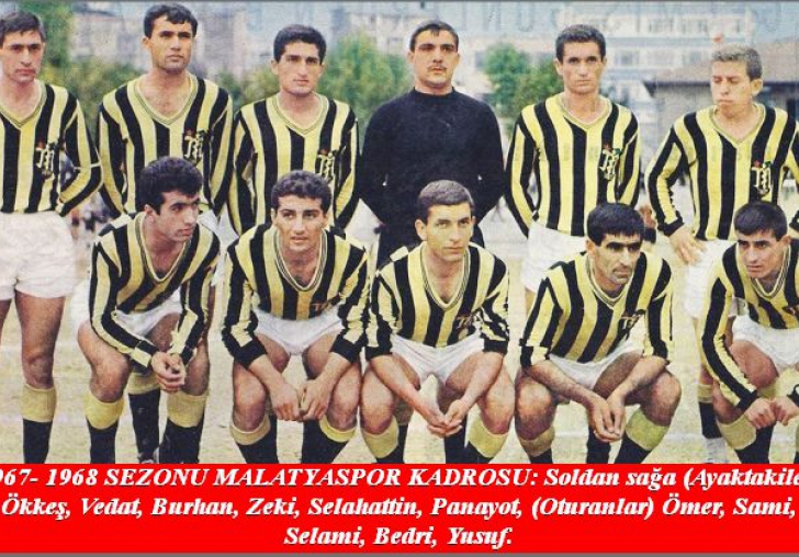 1967-68 Futbol Sezonu Malatyaspor kadrosu
