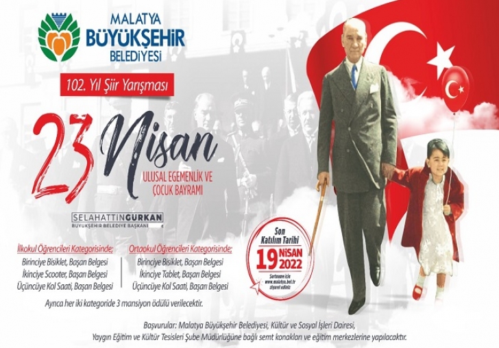 23 Nisan'da 102. Yıl Şiir Yarışması