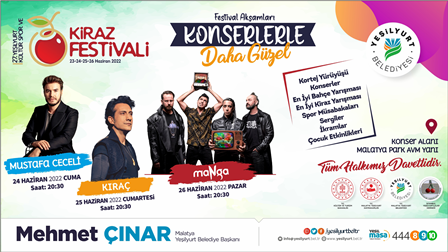 27. Yeşilyurt Kiraz Festivali Başlıyor