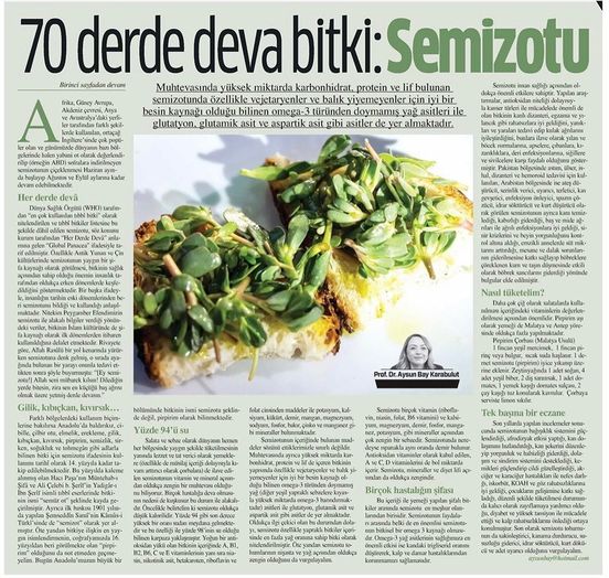 70 derde deva bitki: Semizotu