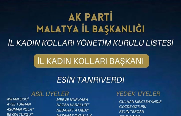 AK Parti Kadın Kolları Yönetimi Belli Oldu