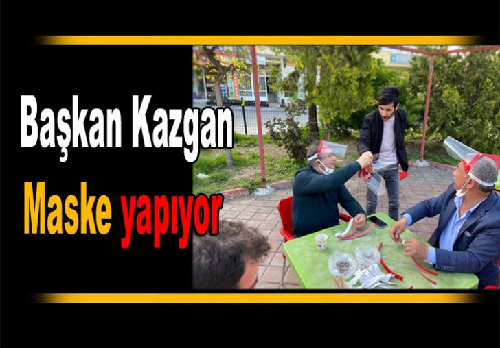 Akçadağ Belediye Başkanı Kazgan Maske yapıyor