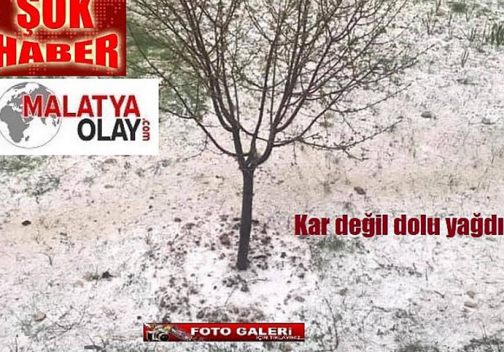 Akçadağ'ın Kürecik bölgesini dolu vurdu