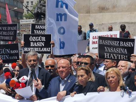 BASIN ÖRGÜTLERİ, BASIN YASASINI PROTESTO ETTİ