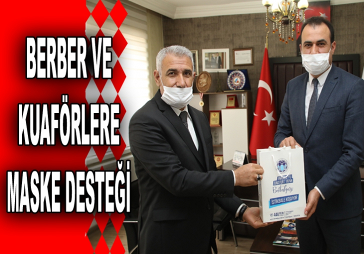 BATTALGAZİ BELEDİYESİNDEN BERBER VE KUAFÖRLERE MASKE DESTEĞİ