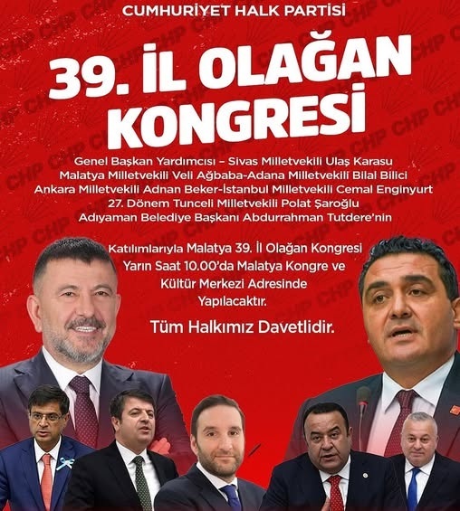CHP Malatya İl Kongresi Yapılıyor