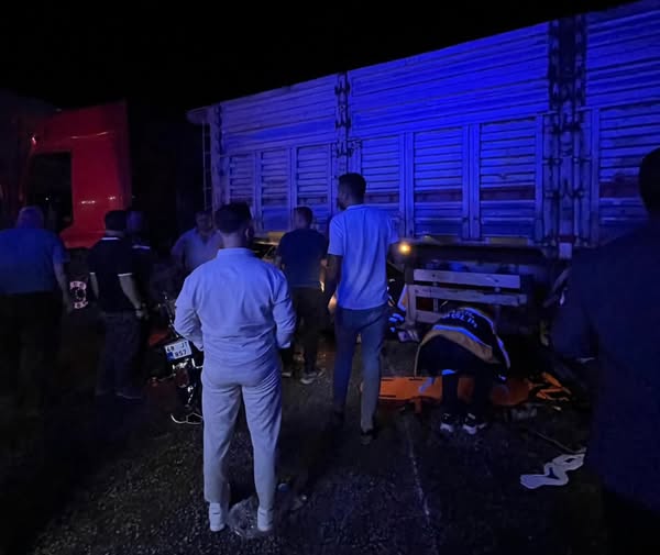 Doğanşehir'de TIR, Motorsiklete Çarptı