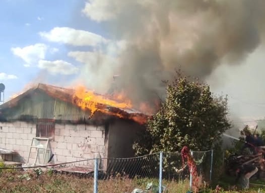 Doğanşehir Erkenek 'te Korkutan Yangın