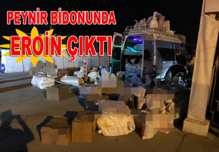 Eroini peynir bidonlarına saklamışlar 