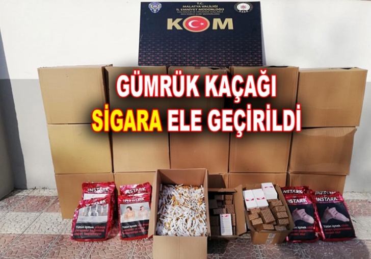 GÜMRÜK KAÇAĞI SİGARA ELE GEÇİRİLDİ