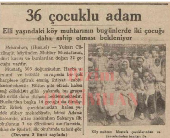 Hekimhan'da 36 Çocuklu Muhtar