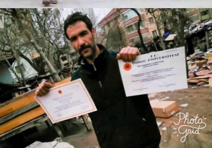 'İnönü Üniversitesini bitirmiş sokakta kağıt topluyor'