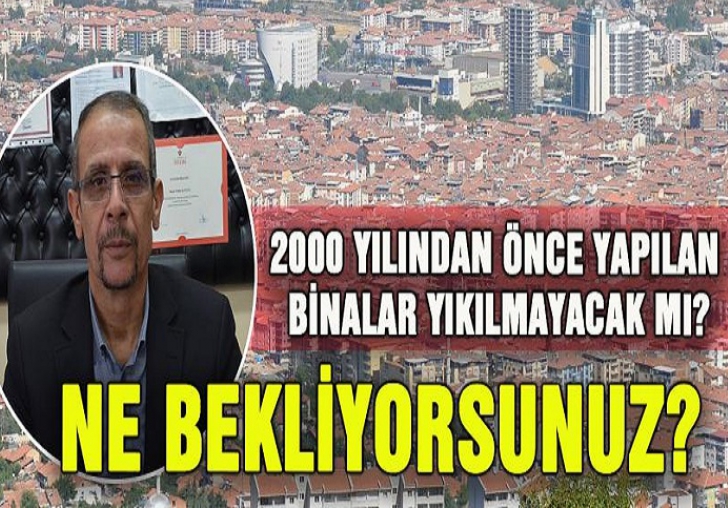 İnşaat Mühendisleri Odası Başkan Yardımcısı Aluçlu Uyardı