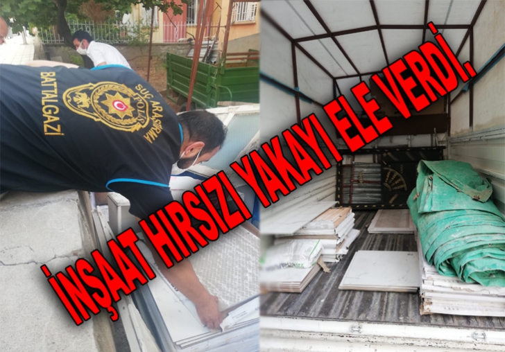 İnşaatlardan malzeme çalarken suçüstü yakalandı