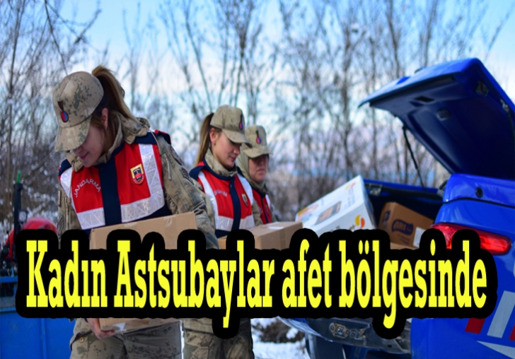 Kadın Astsubaylar afet bölgesinde depremzedelerin yardımına koştu.