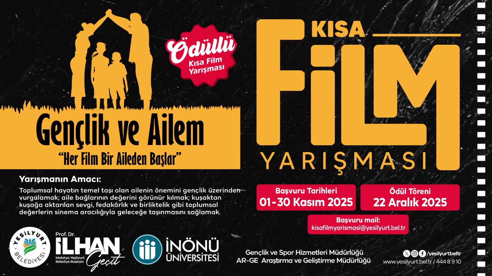 Kısa Film Yarışması Başvuruları 1 Kasım’da Başlıyor