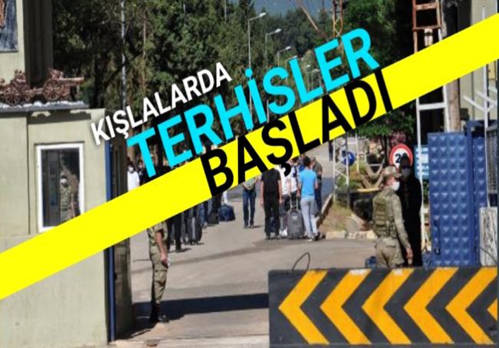 Kışlalarda terhisler başladı