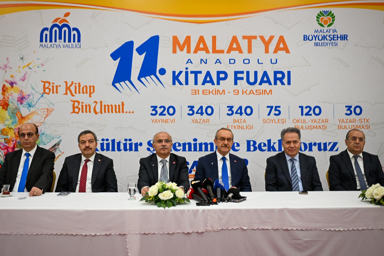 Malatya'da 11. Anadolu Kitap ve Kültür Fuarı Açılıyor