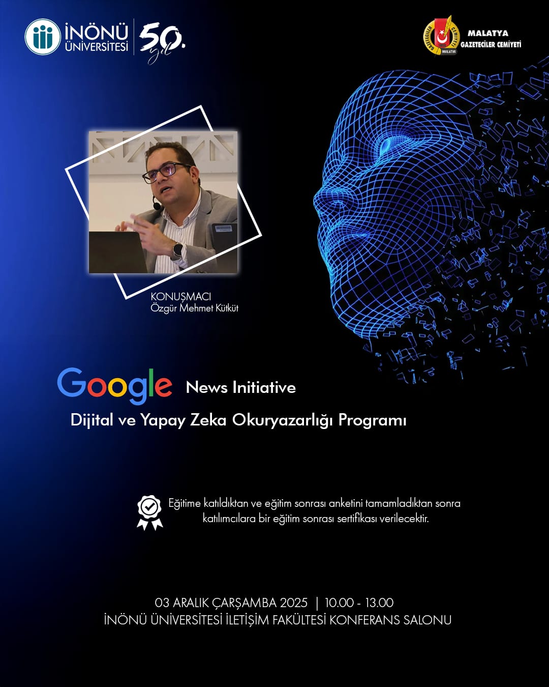 Malatya'daki Gazetecilere Google dijital habercilik eğitimi verilecek