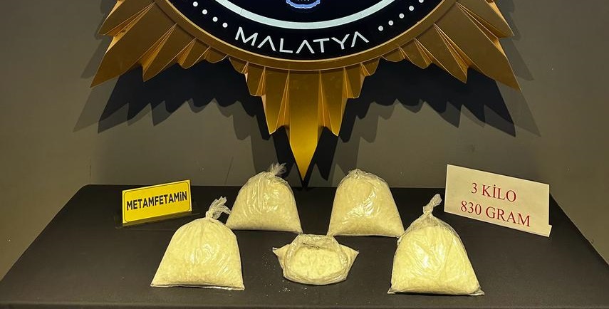 Malatya'da 4 Kilo Metamfetamin Ele Geçirildi