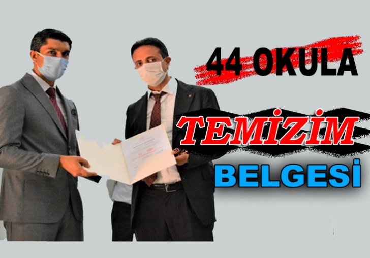 Malatya'da 44 okula Okulum Temiz Belgesi törenle verildi.