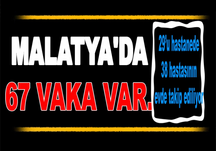 MALATYA'DA 67 VAKA VAR.