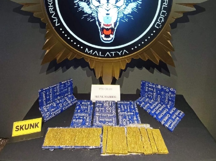 Malatya'da 9 Kilo 720 gr. Skunk Ele Geçirildi