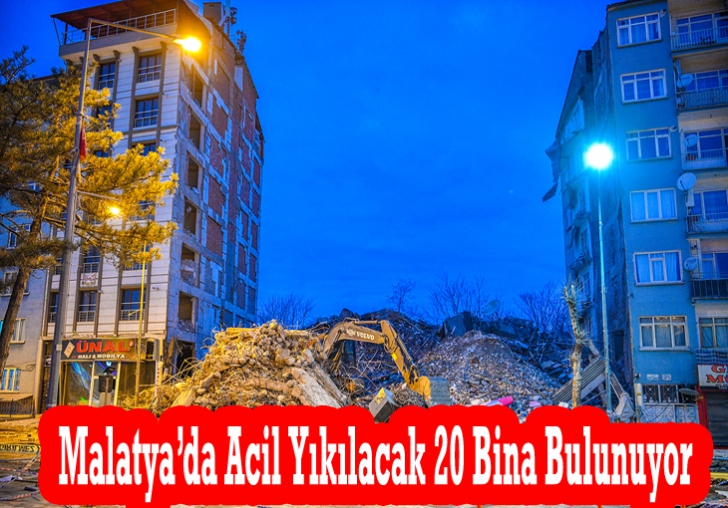 Malatyada Acil Yıkılacak 20 Bina Bulunuyor