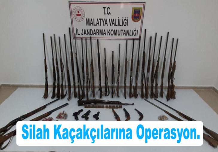 Malatyada Jandarmadan Silah Kaçakçılarına Operasyon.