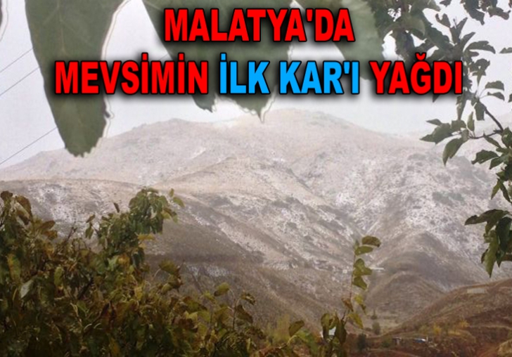 Malatyada mevsimin ilk kar'ı yağdı