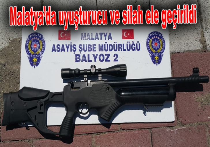 Malatyada uyuşturucu ve silah ele geçirildi