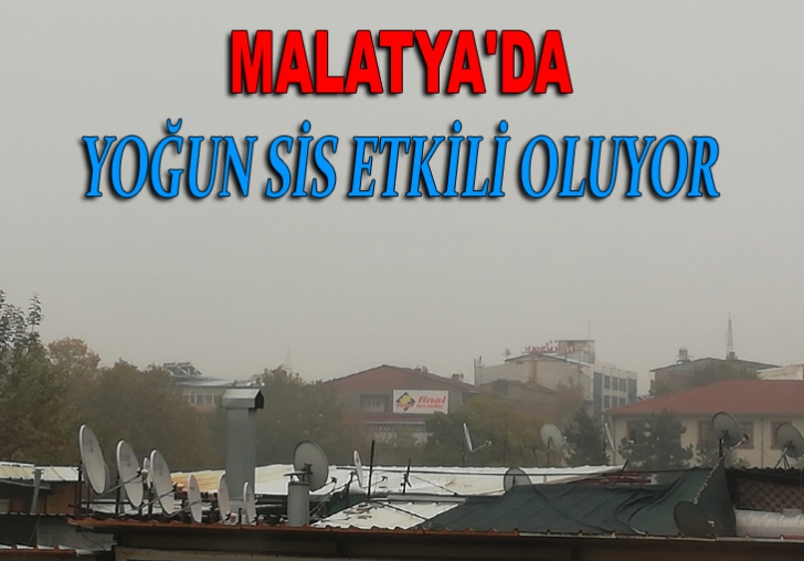 Malatyada yoğun sis etkili oluyor 