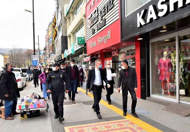 Malatya Vali Vekili Şahin, Koronavirüs Denetimi Yaptı