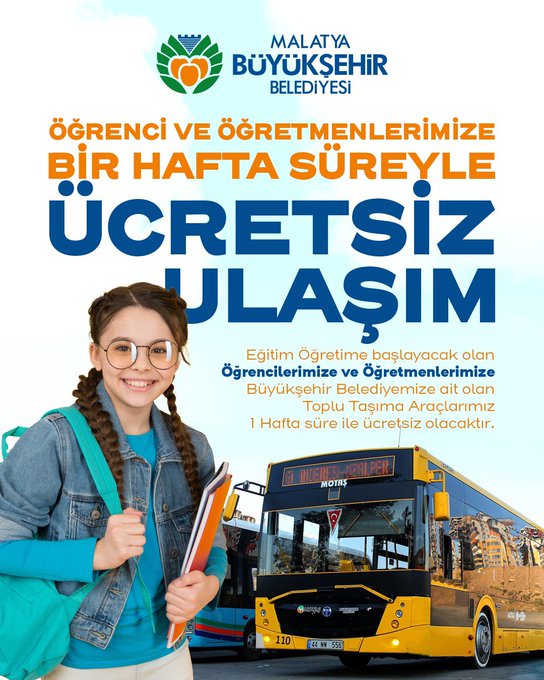 Öğrencilere Bir Hafta Ücretsiz Ulaşım