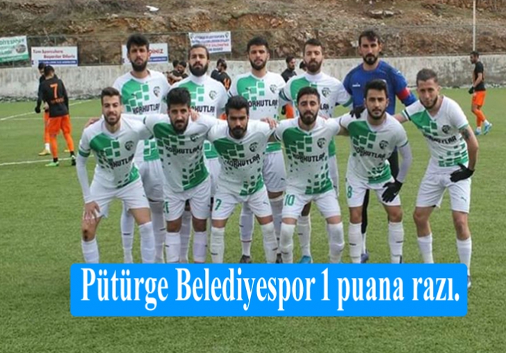 Pütürge Belediyespor 1 puana razı.