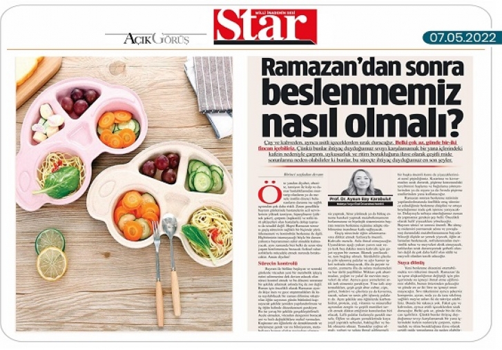 Ramazan'dan sonra beslenmemiz nasıl olmalı?