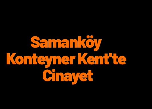 Samanköy Konteyner Kent'te Cinayet