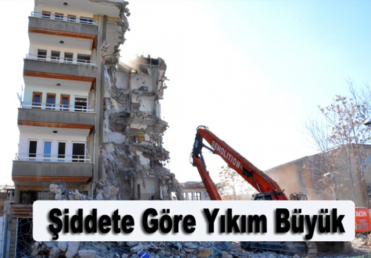 Şiddete göre yıkım büyük..