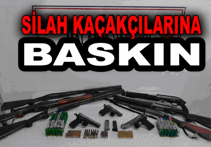 Silah Kaçakçılarına Eş Zamanlı Baskın 