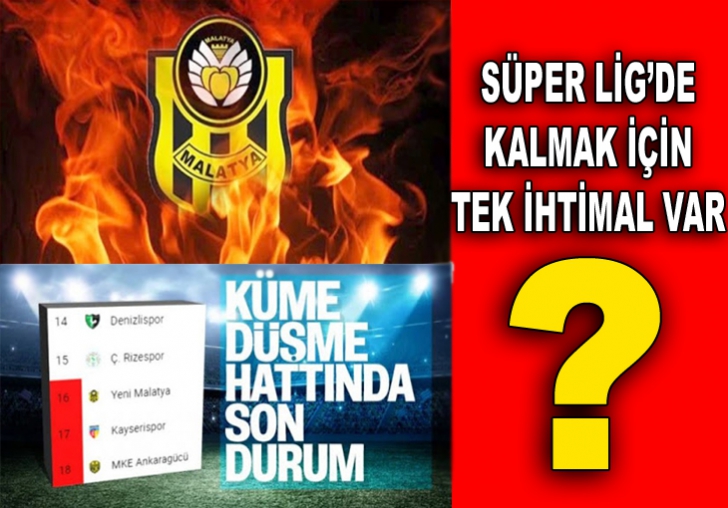 SÜPER LİGDE KALMAK İÇİN TEK İHTİMAL VAR