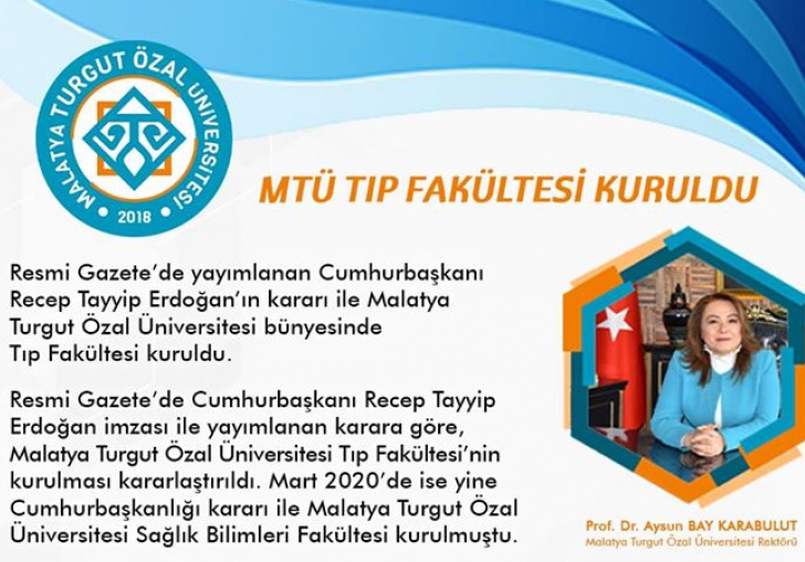 Turgut Özal Üniversitesine Tıp Fakültesi