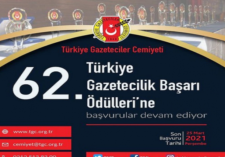Türkiye Gazetecilik Başarı Ödüllerine başvurular devam ediyor