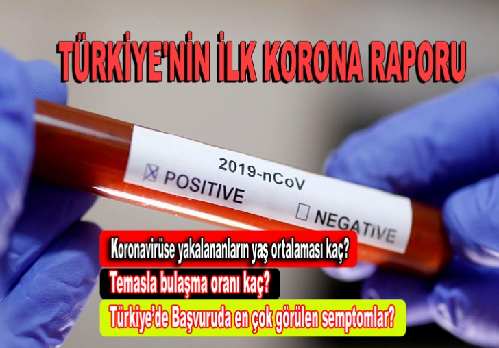 Türkiyenin ilk korona raporu 