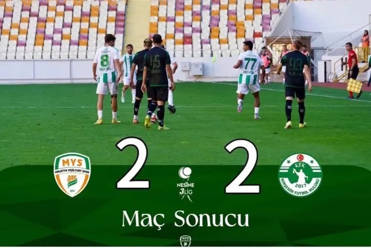 Yeşilyurtspor Galibiyete Ulaşamadı: 2-2