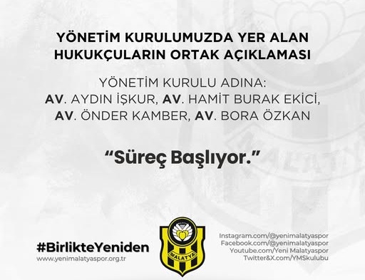 Yeni Malatyaspor 'Geçmiş' Dönemleri Yargıya Taşıyacak