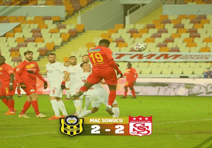 Yeni Malatyaspor, Sivasspor'u da aşamadı:2-2